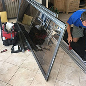 sliding glass door frame repair Norco